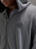 Embossed Grey Heavyweight Zip up (2)