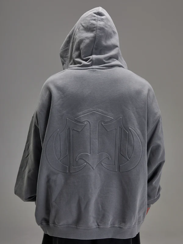 Embossed Grey Heavyweight Zip up Embossed Grey Heavyweight Zip up