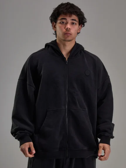 Faded Black Heavyweight Zip Up