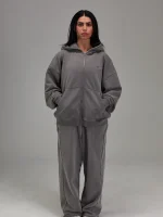 Gunmetal Grey Heavyweight Zip Up (2)