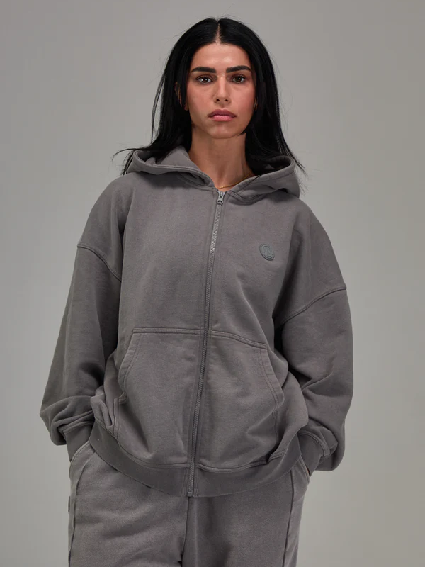 Gunmetal Grey Heavyweight Zip Up Gunmetal Grey Heavyweight Zip Up