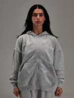 Heather Grey Heavyweight Zip Up (1)