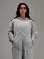Heather Grey Heavyweight Zip Up