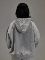 Heather Grey Heavyweight Zip Up (2)