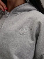 Heather Grey Heavyweight Zip Up (3)