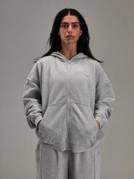 Heather Grey Heavyweight Zip Up